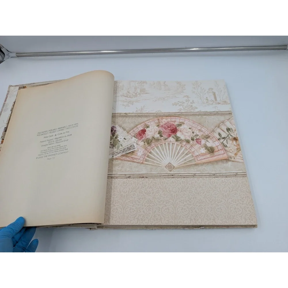 Vintage Victorian Wallpaper Sample Book Warner Reproduction Art Decor Floral 90s